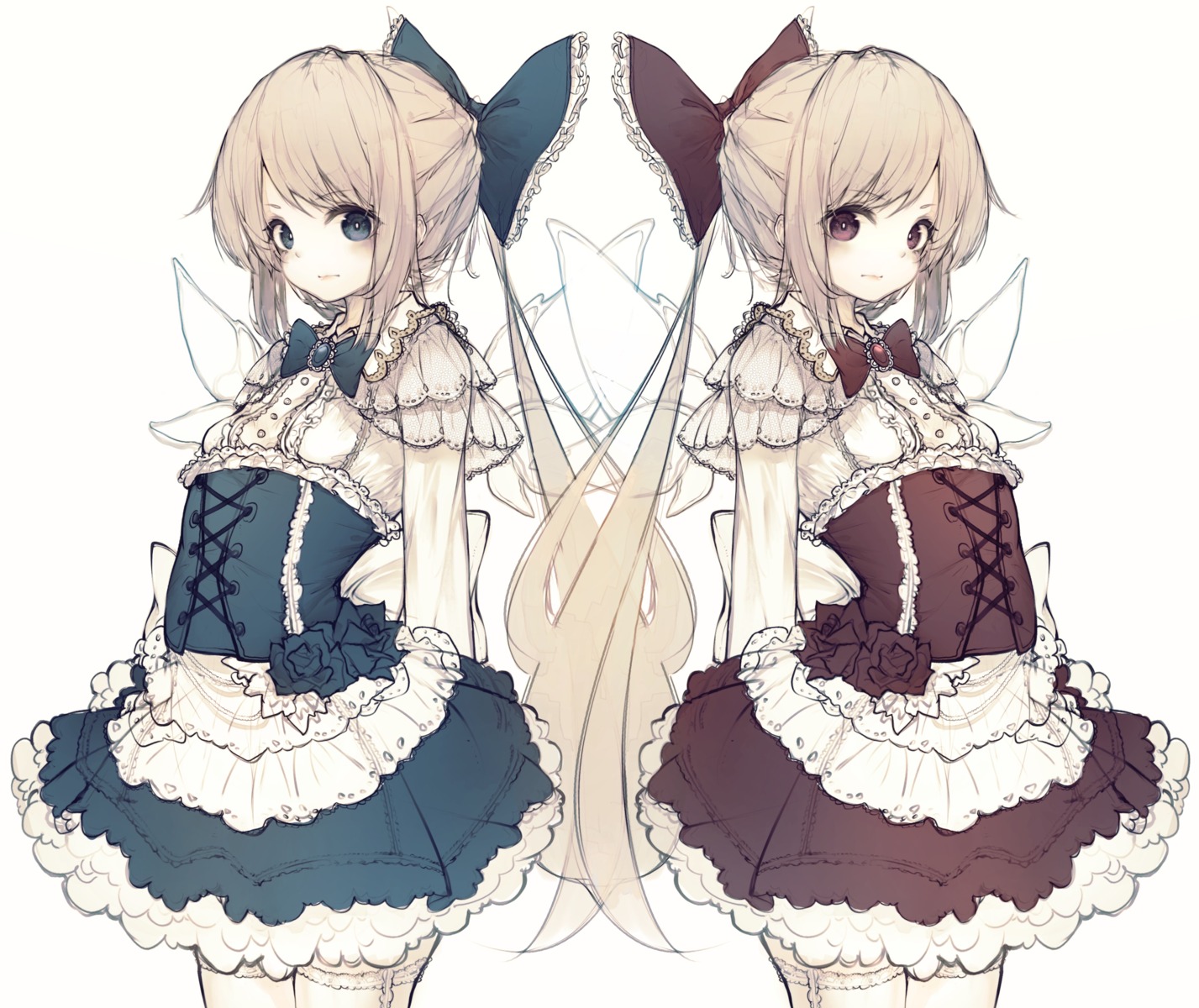 hito_komoru lolita_fashion shanghai_doll thighhighs touhou wings