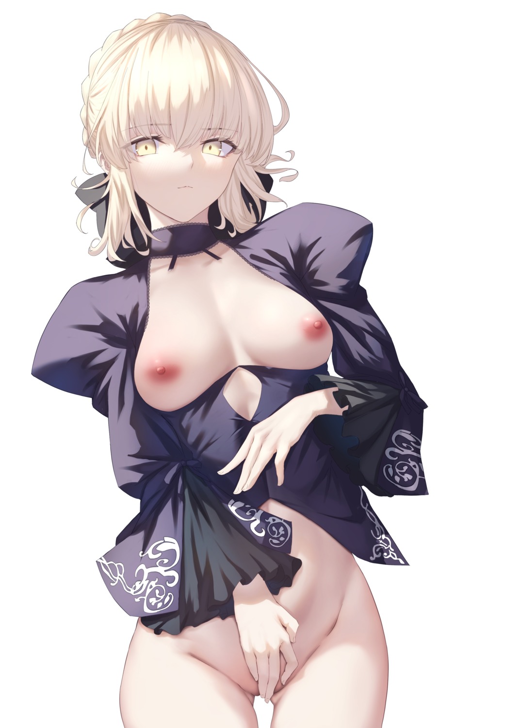 bottomless breasts fate/grand_order fate/stay_night nipples no_bra okuma707 saber saber_alter