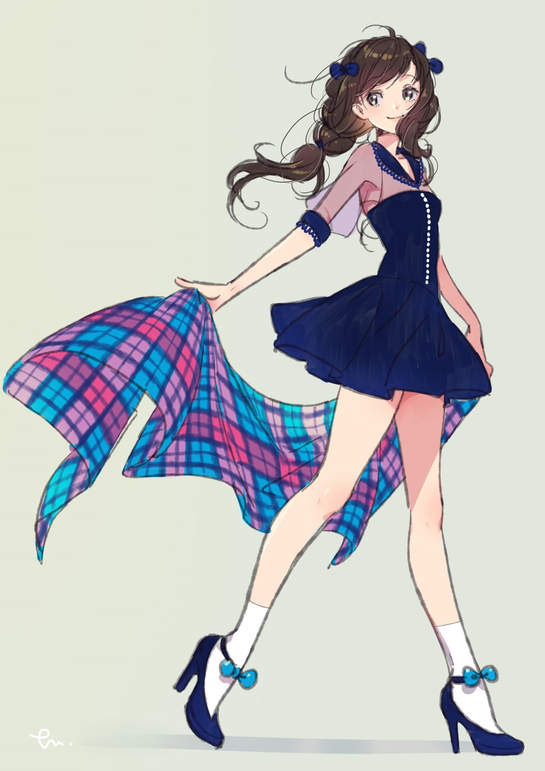 dress heels morikura_en see_through sketch