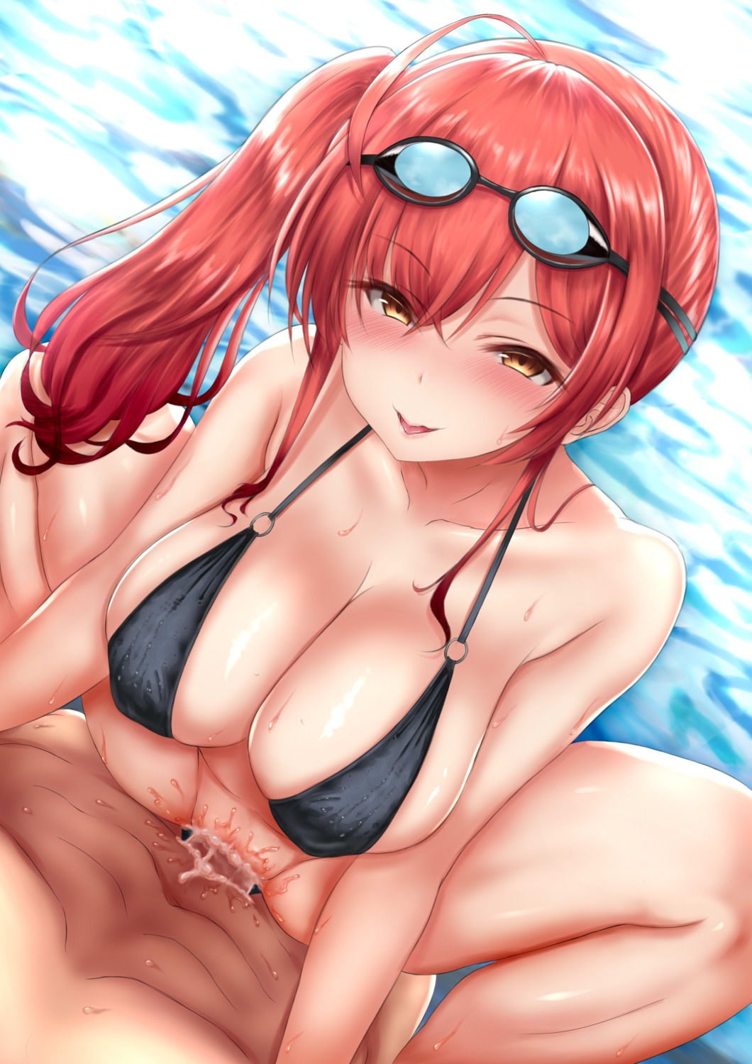 azur_lane bikini_top bottomless cum erect_nipples penis pussy pussy_juice sex swimsuits u4284g uncensored wet zara_(azur_lane)