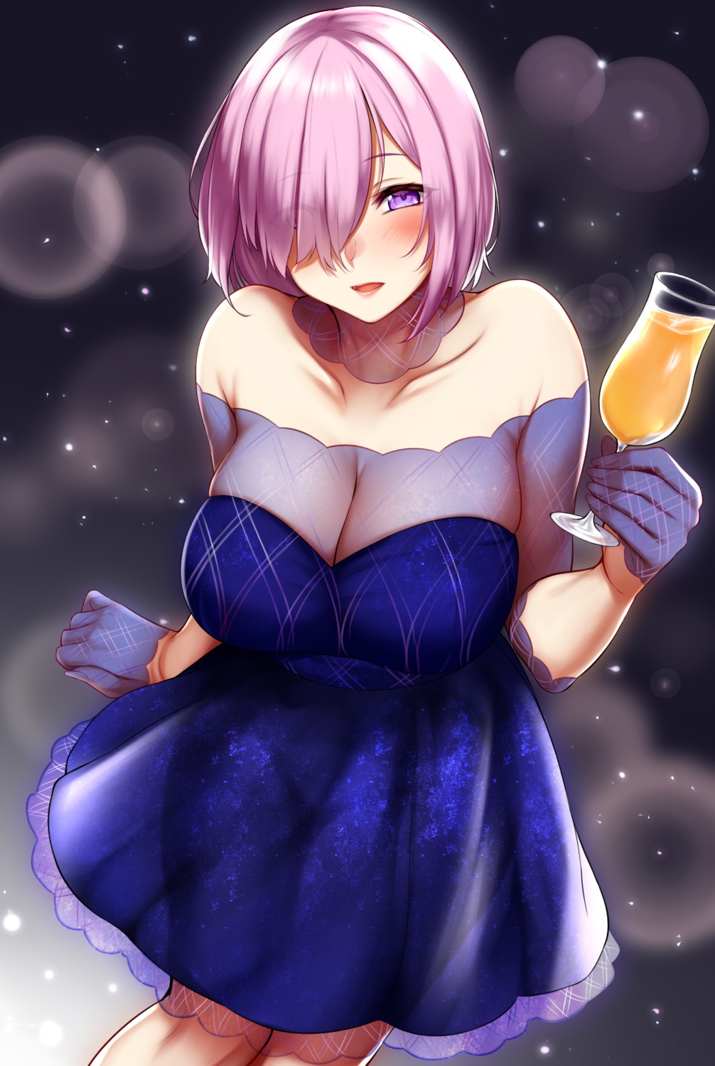 cleavage dress fate/grand_order mash_kyrielight oogatazin see_through