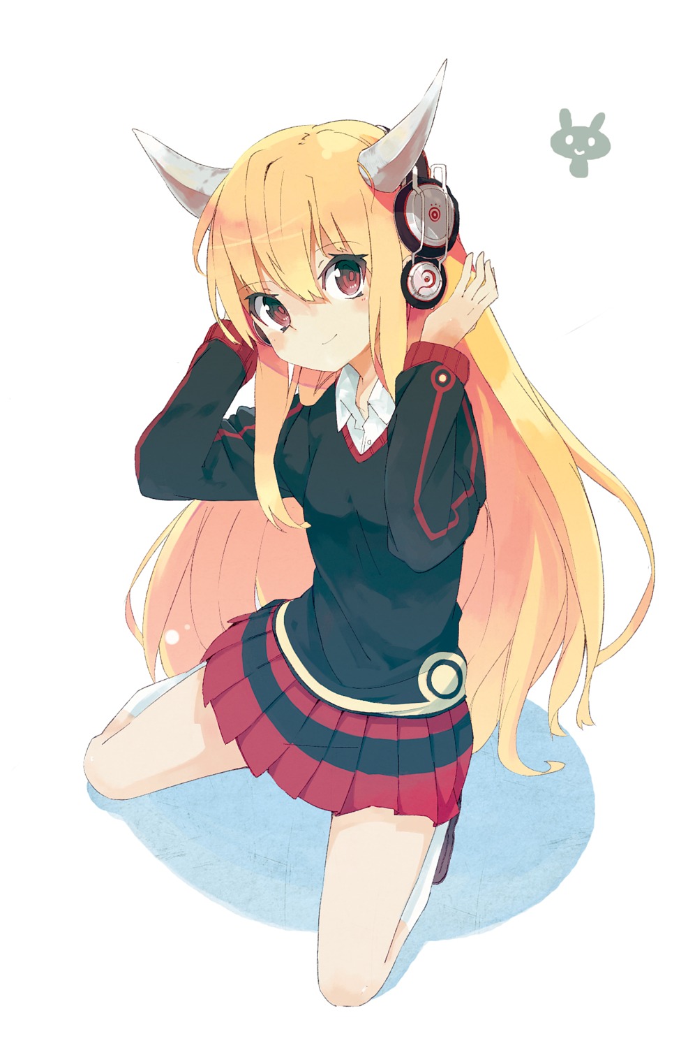 headphones horns namo seifuku sweater