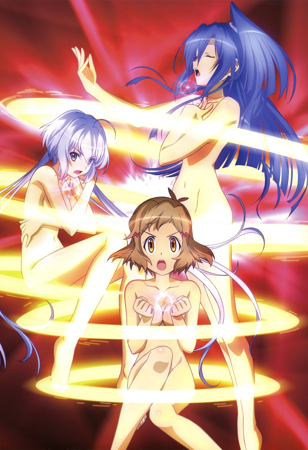 breast_hold kazanari_tsubasa naked senki_zesshou_symphogear shinozaki_akira tachibana_hibiki yukine_chris