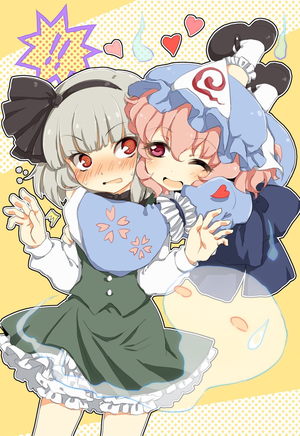 konpaku_youmu niji saigyouji_yuyuko touhou yuri