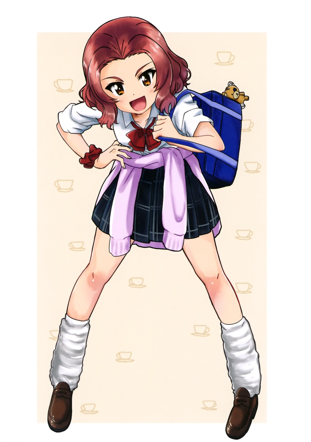 girls_und_panzer kanau rosehip seifuku sweater