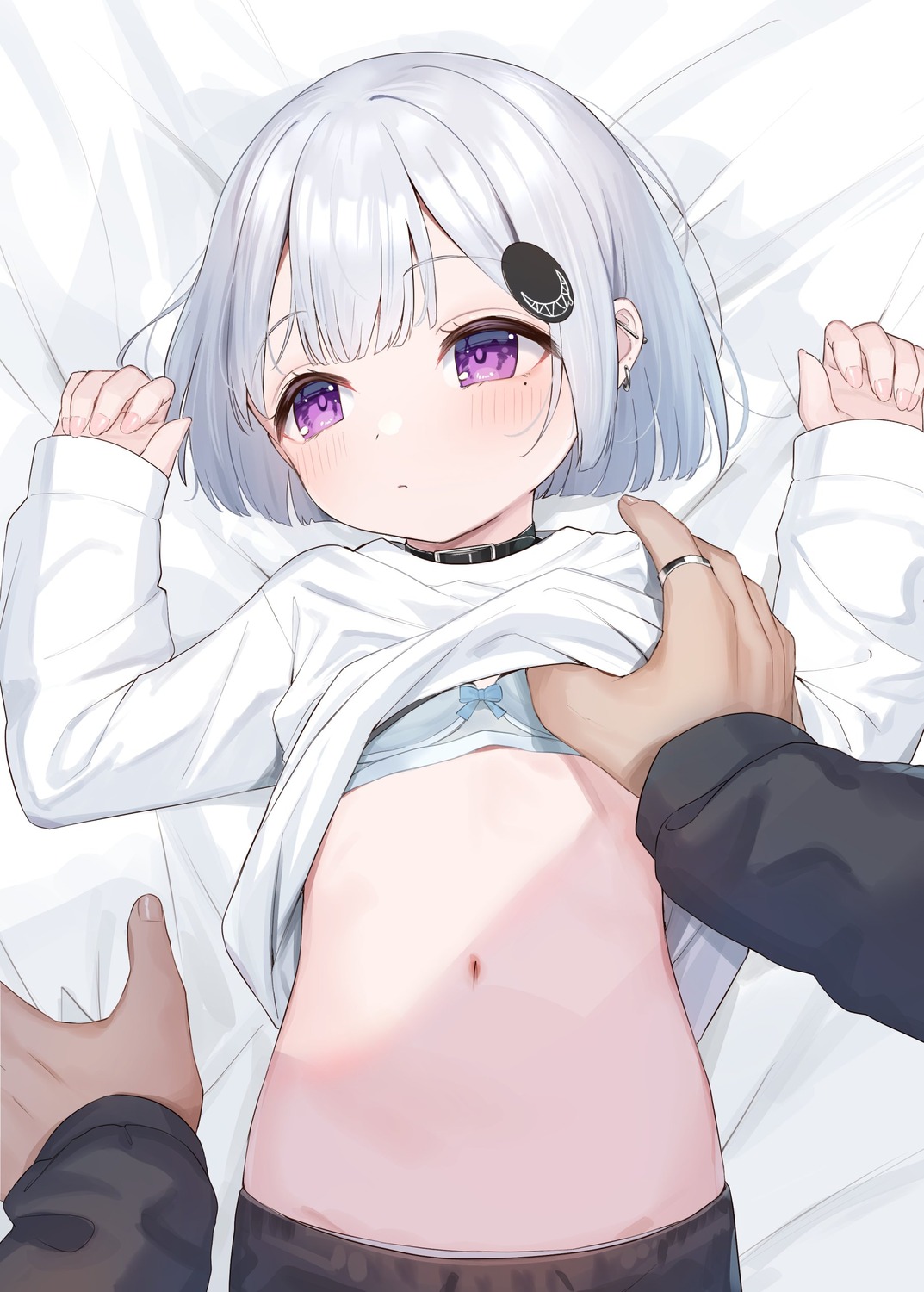 bra loli shirt_lift tsuki_usagi undressing