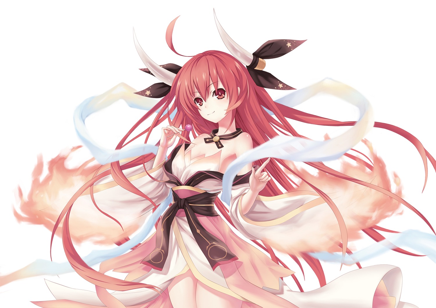 date_a_live horns itsuka_kotori kimono lemoo