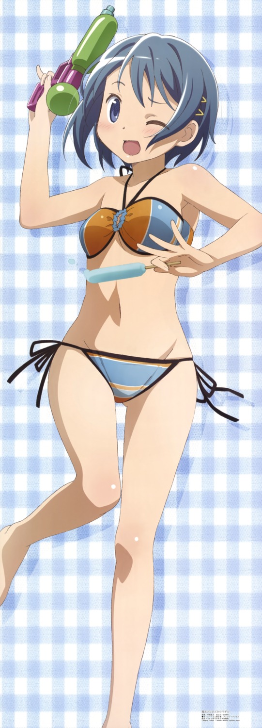 bikini miki_sayaka nakamura_naoto puella_magi_madoka_magica stick_poster swimsuits