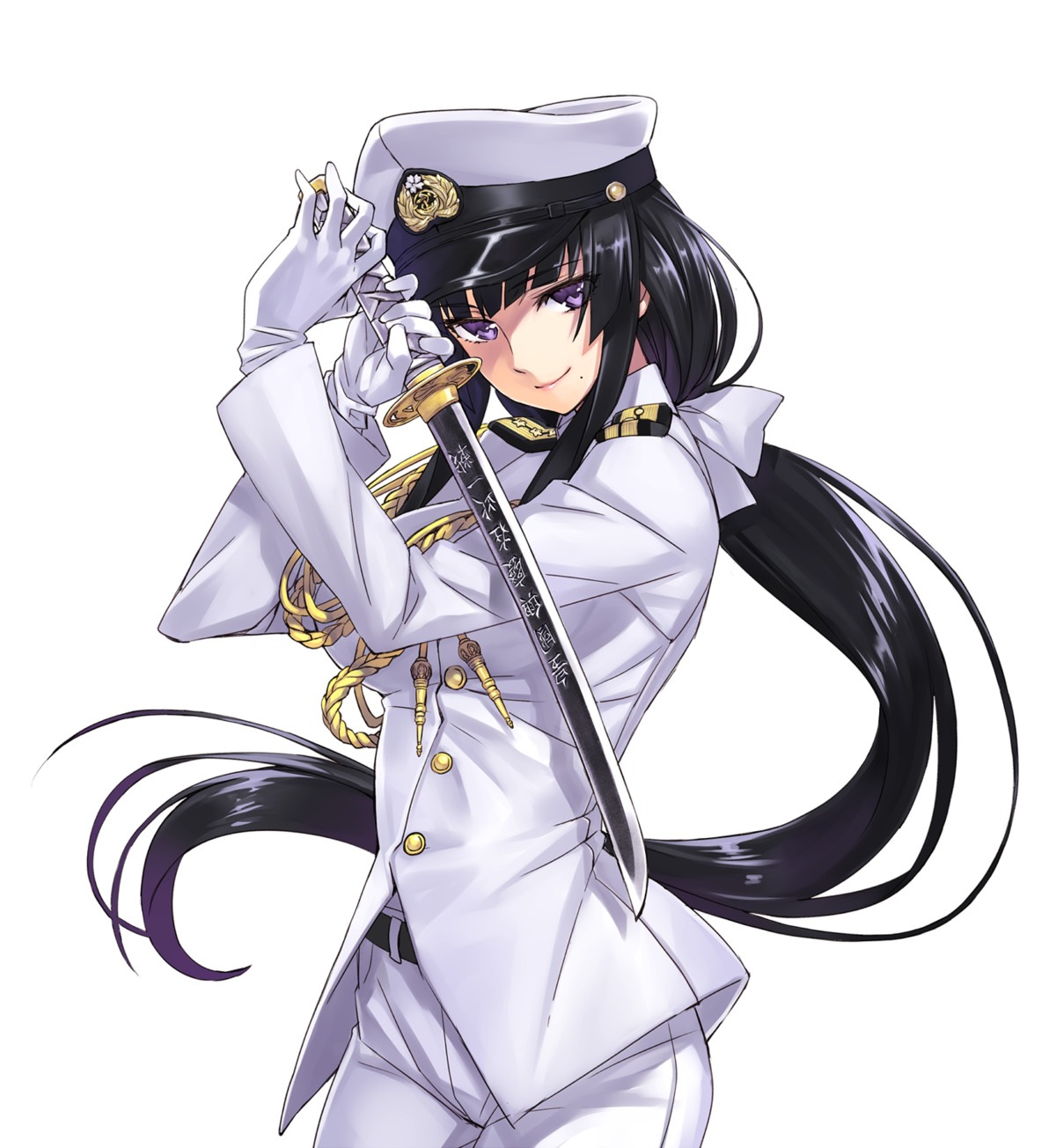 female_admiral_(kancolle) kantai_collection matsuryuu sword uniform