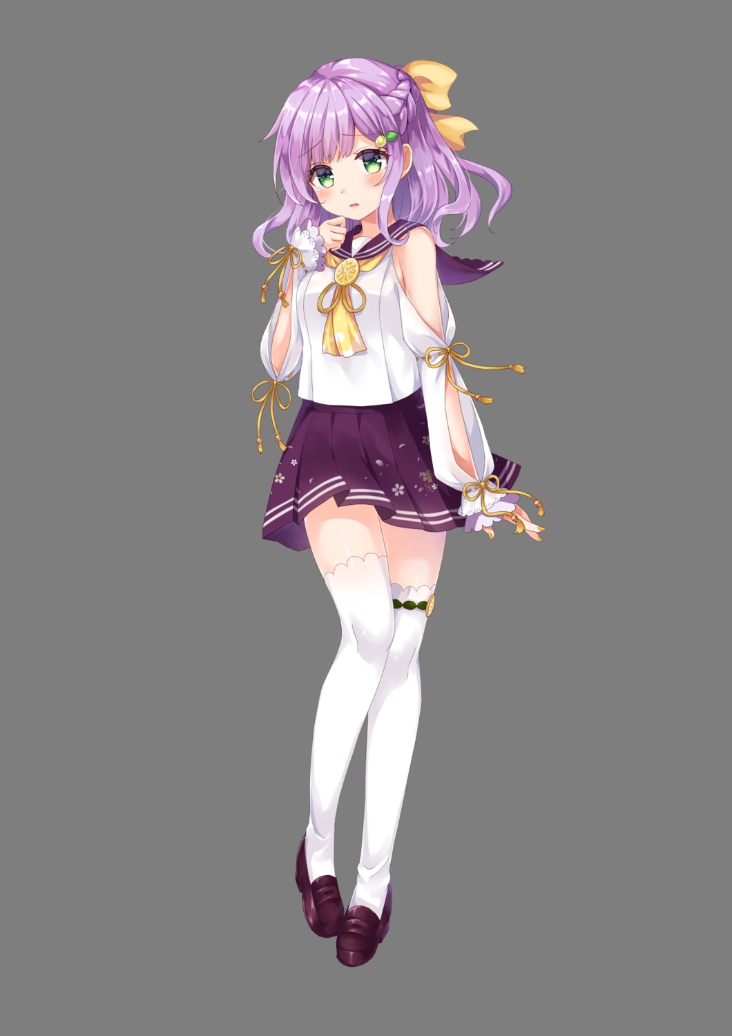 gomano_rio kitagou_konomi onsen_musume seifuku thighhighs transparent_png