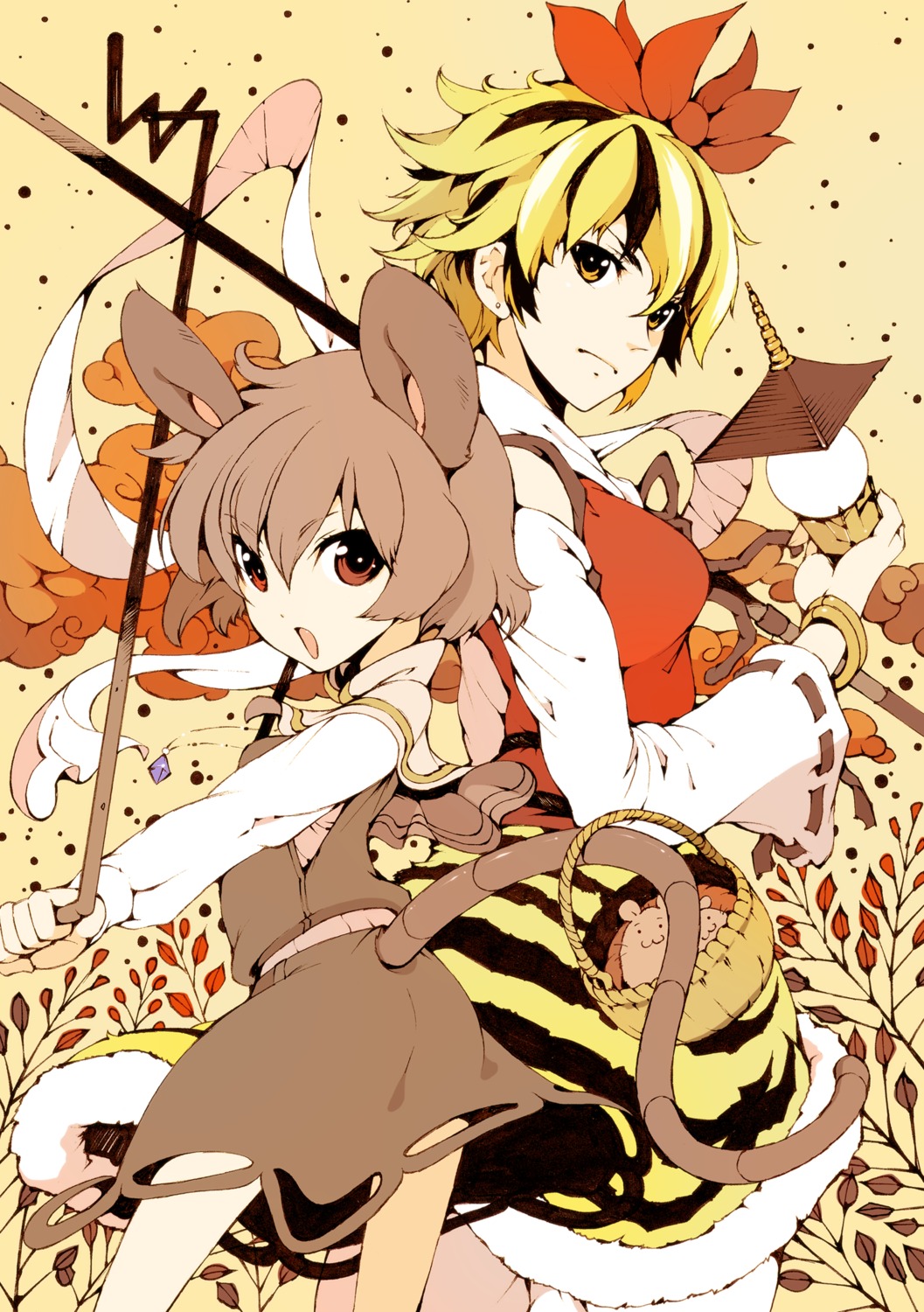 animal_ears ichizen_(o_tori) nazrin tail toramaru_shou touhou