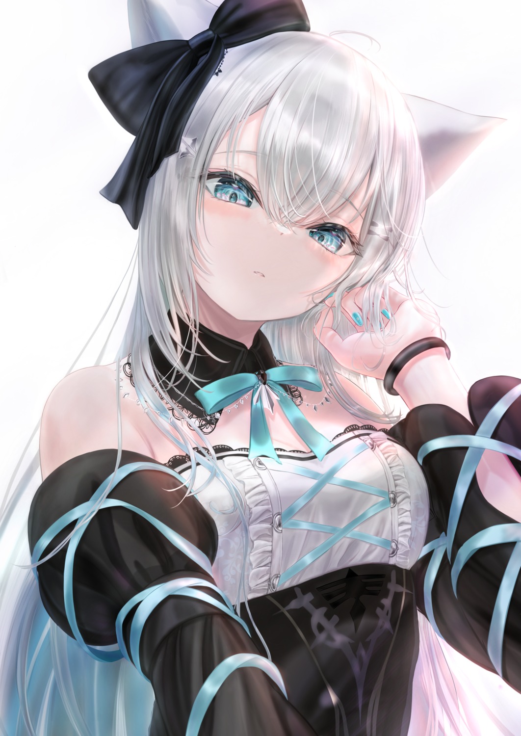 animal_ears hou_no_ka lolita_fashion no_bra