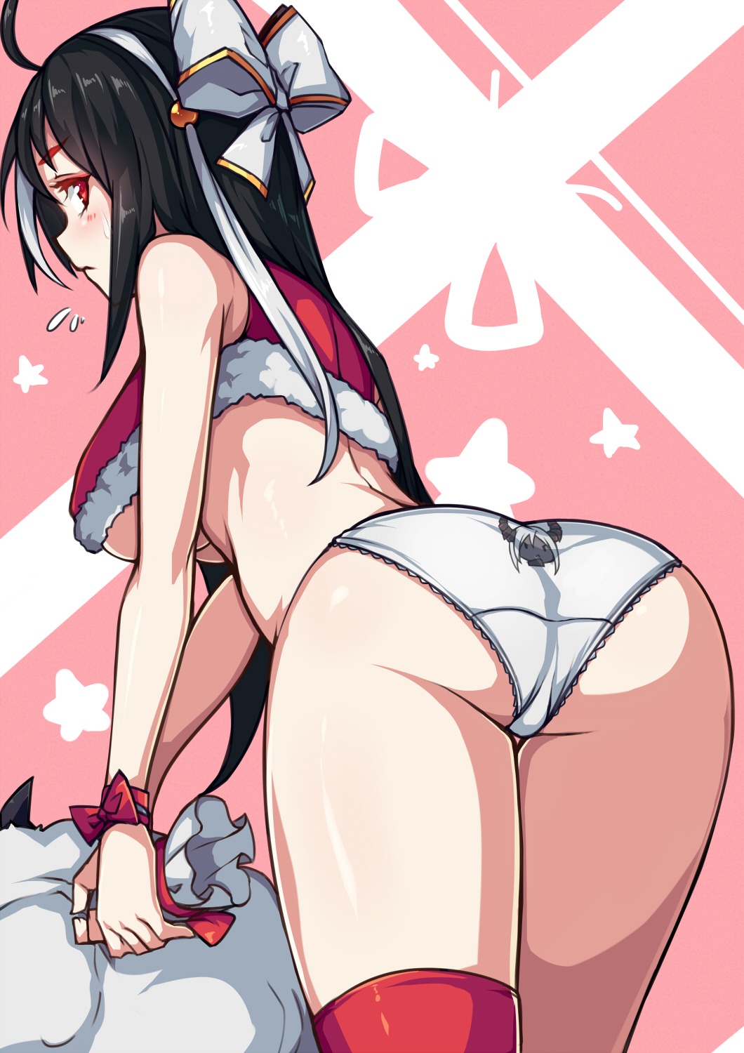 ara_haan ass christmas elsword pantsu saiste thighhighs underboob