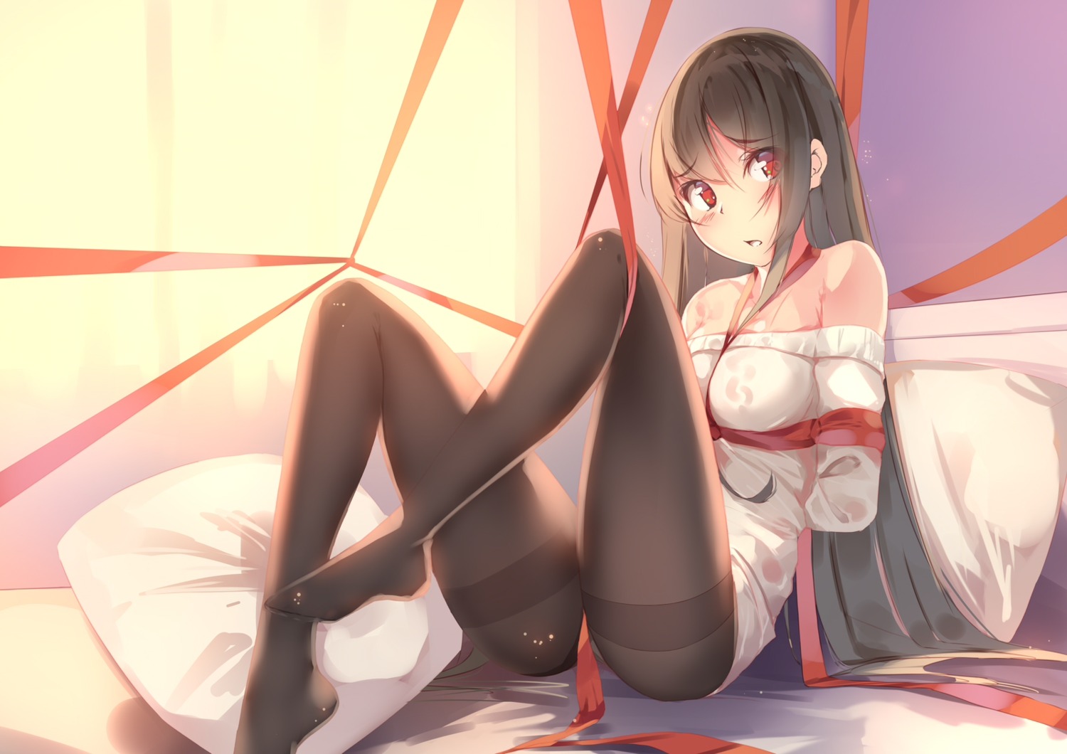 bondage feet pantsu pantyhose sweater yumemi_(kiowa)