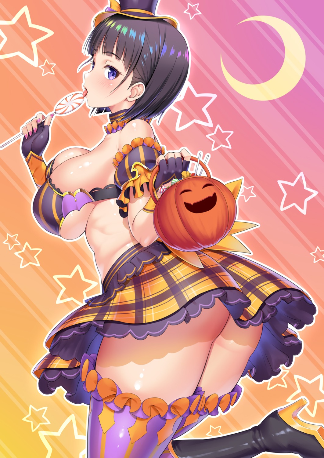 ass bra halloween heels kawase_seiki kirigaya_suguha nopan sword_art_online thighhighs