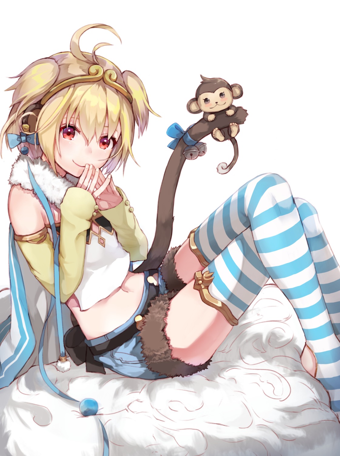 andira_(granblue_fantasy) animal_ears granblue_fantasy mugcup tail thighhighs