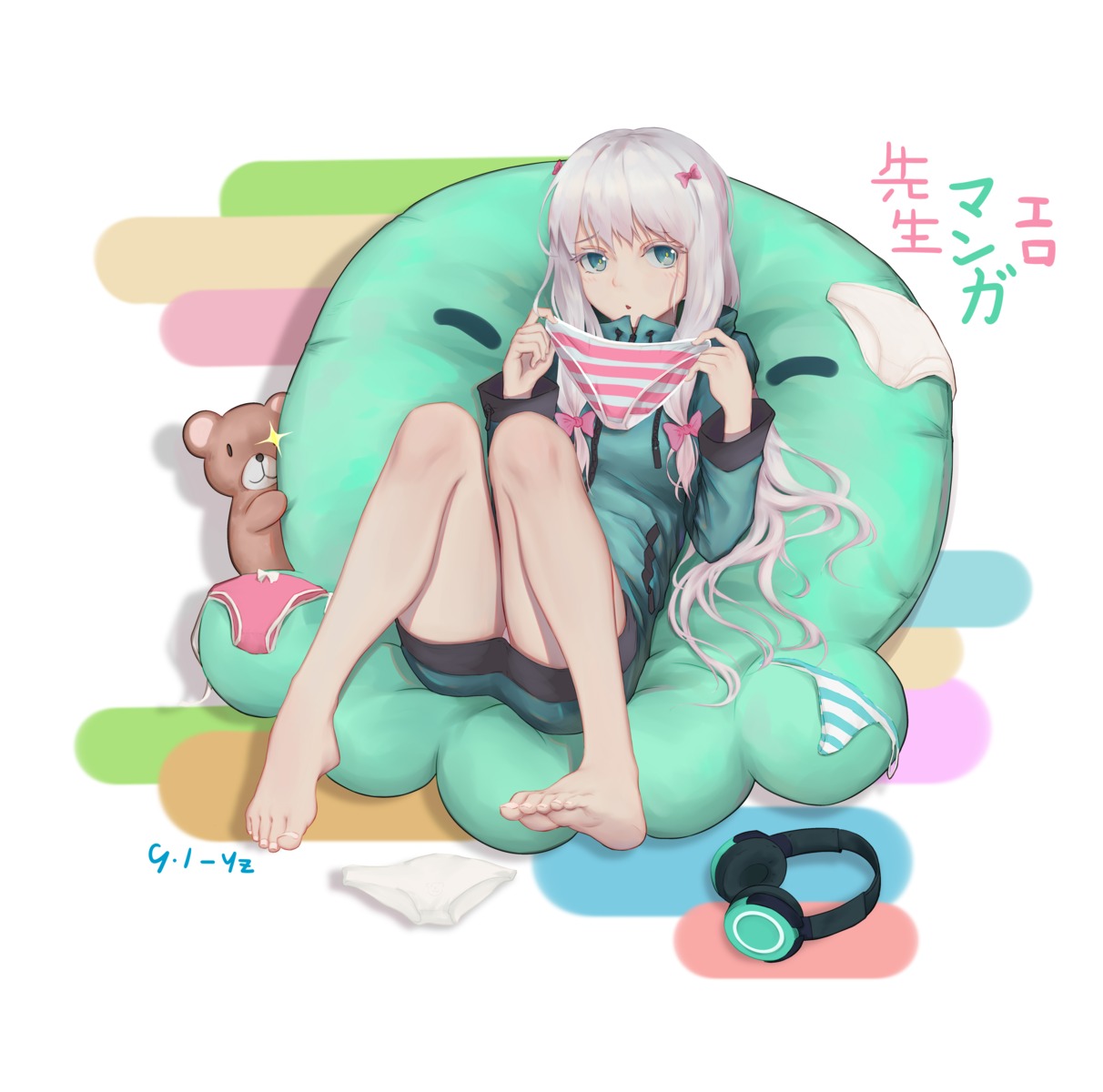 eromanga-sensei feet izumi_sagiri pantsu shimapan yashi_kano_ko