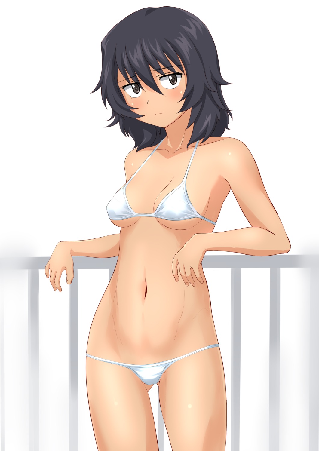 andou_rena bikini cleavage girls_und_panzer swimsuits takafumi underboob