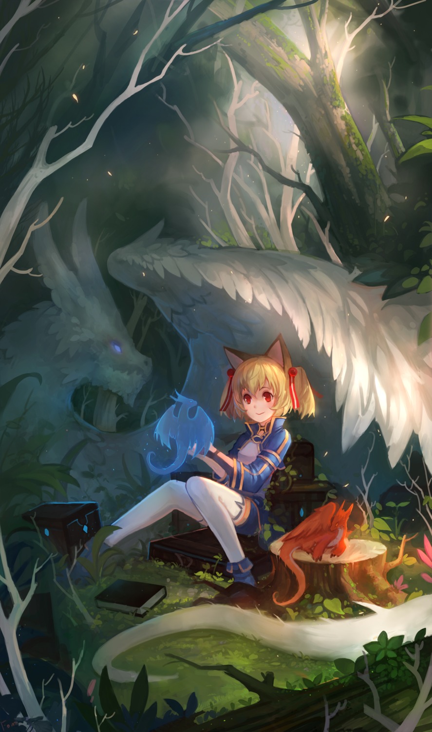 alfheim_online animal_ears fom monster pina silica sword_art_online thighhighs