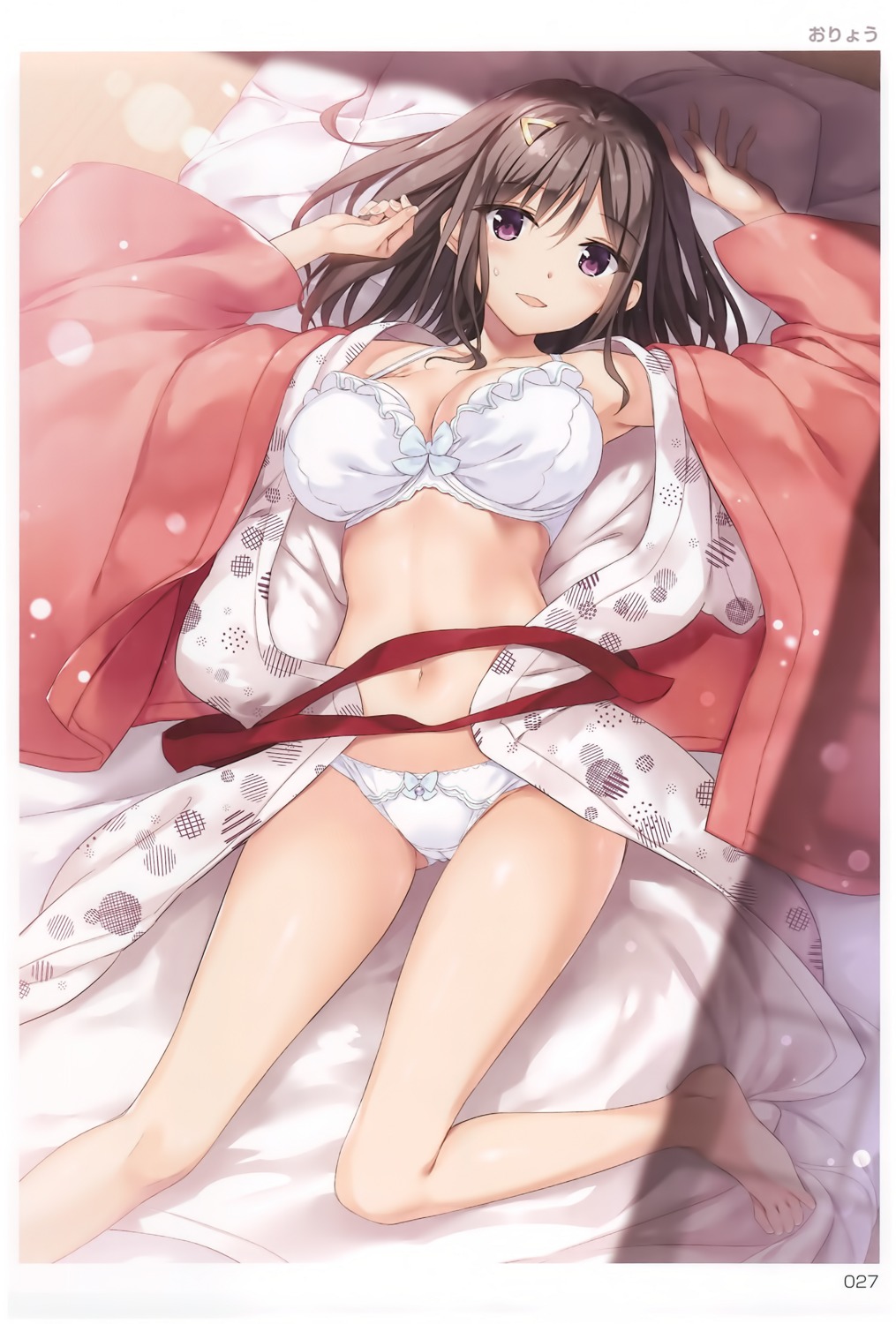 bra cleavage oryou pantsu toranoana undressing yukata