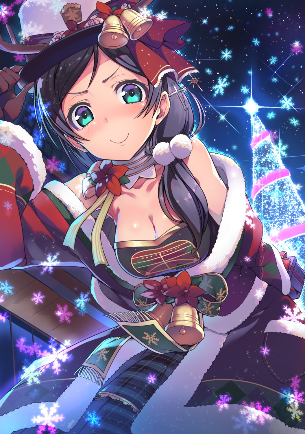 christmas cleavage love_live! tam-u toujou_nozomi