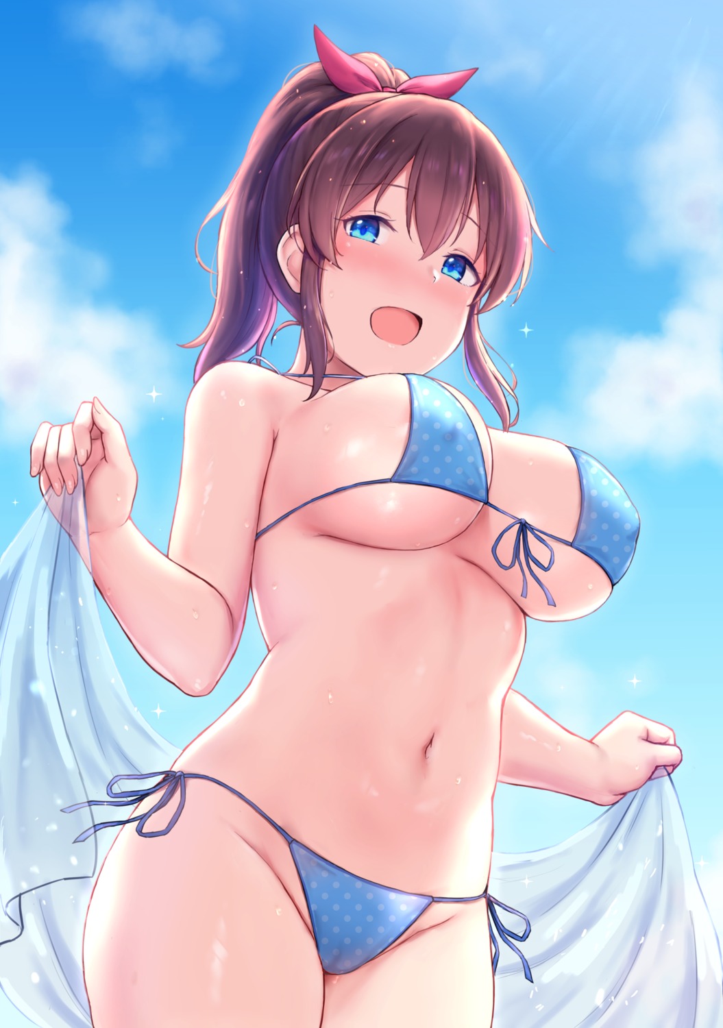 bikini cai_geng cameltoe erect_nipples satake_minako swimsuits the_idolm@ster the_idolm@ster_million_live!