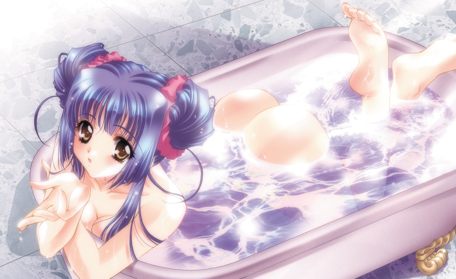 ass bathing carnelian fixed kao_no_nai_tsuki kuraki_mizuna naked wet