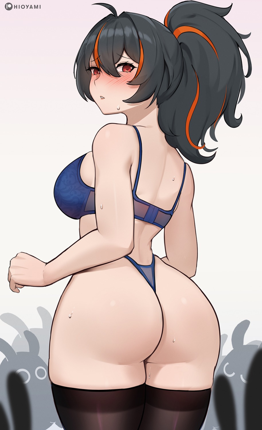 ass bra hioyami pantsu thighhighs thong zenless_zone_zero zhu_yuan