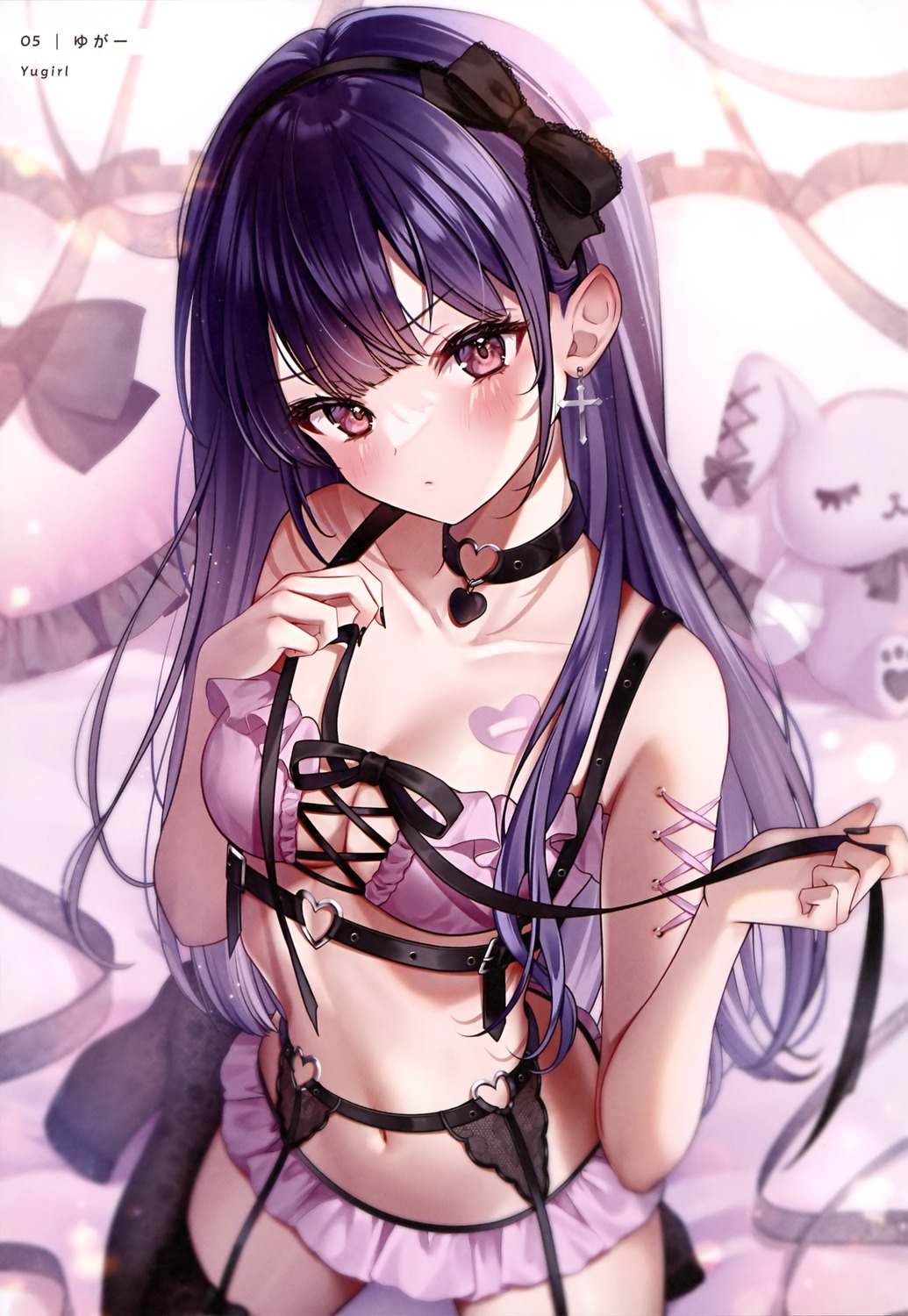 bra garter_belt lingerie stockings thighhighs undressing yuga-