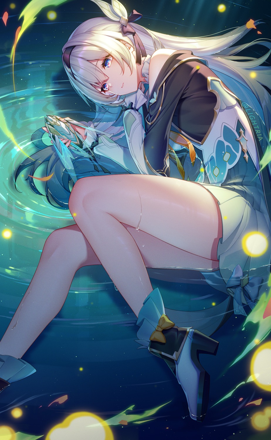 firefly heels honkai:_star_rail lightria skirt_lift wet