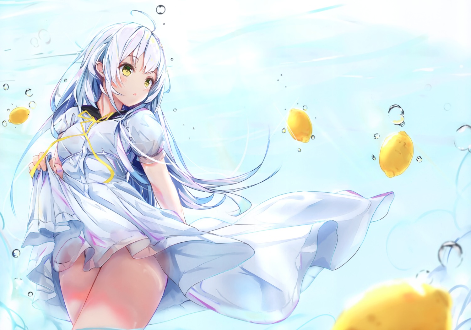 dress kankitsu_shoujo na_kyo pantsu see_through skirt_lift summer_dress