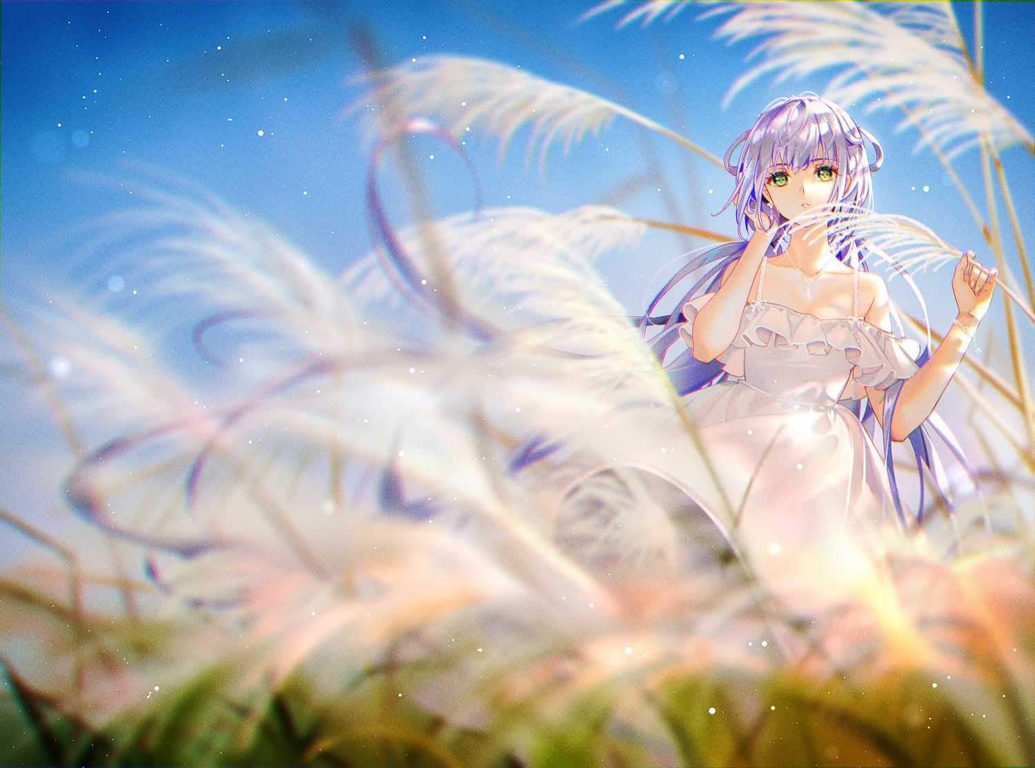 dress luo_tianyi skirt_lift summer_dress tidsean vocaloid