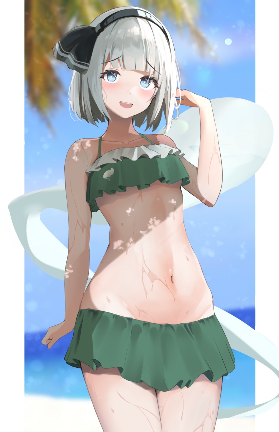 258n bikini konpaku_youmu myon swimsuits touhou wet