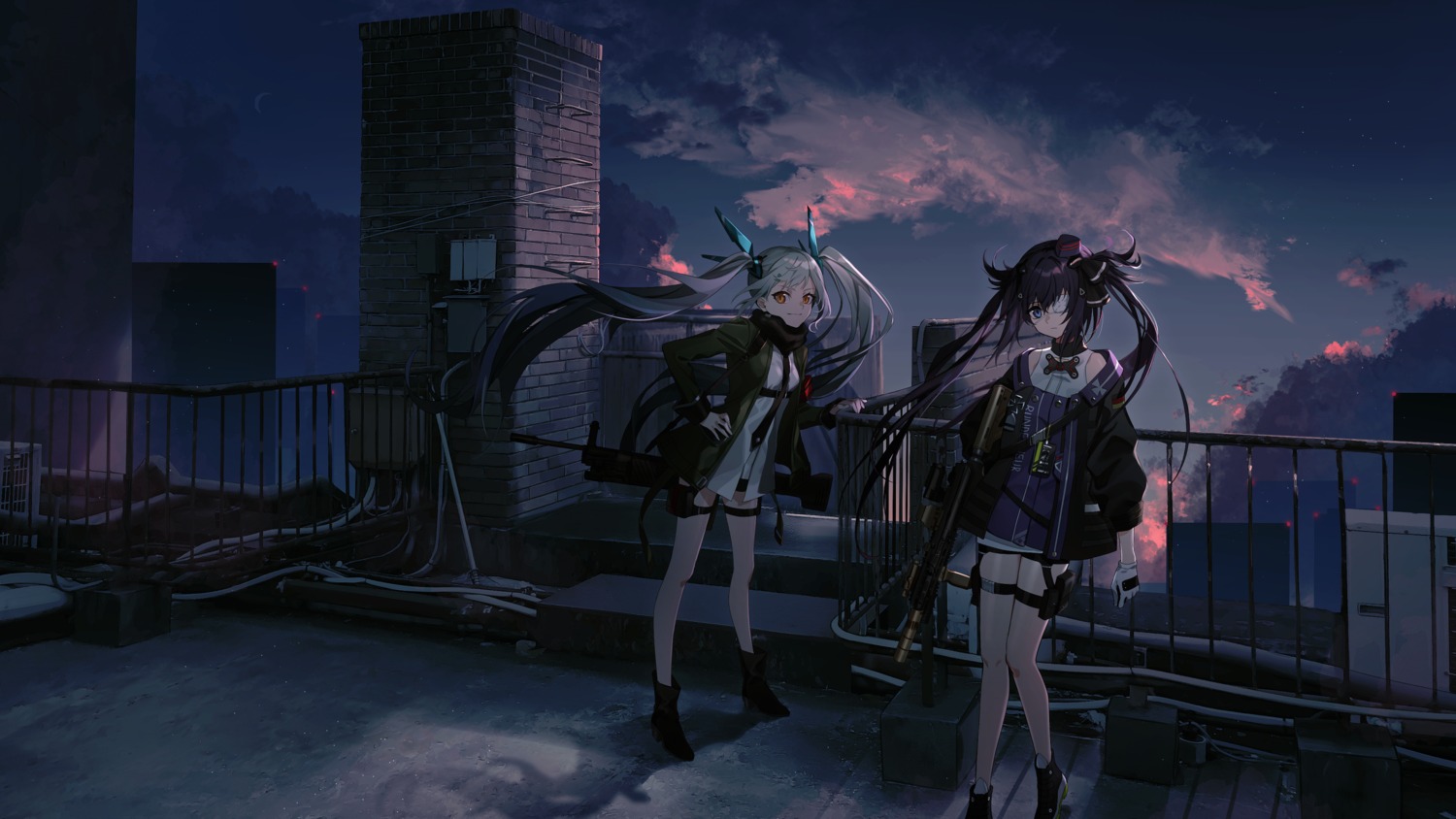 eyepatch garter gun haizome_senri landscape lord_of_vermilion