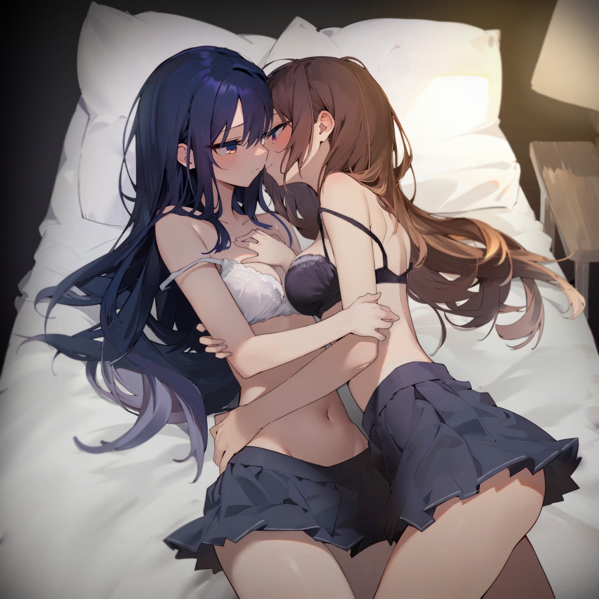 bra harenchitomeko seifuku yuri