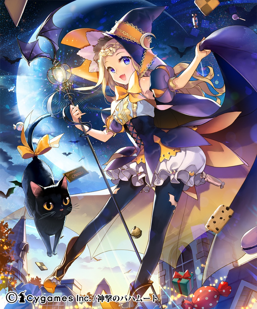 halloween neko pantyhose salty shingeki_no_bahamut witch