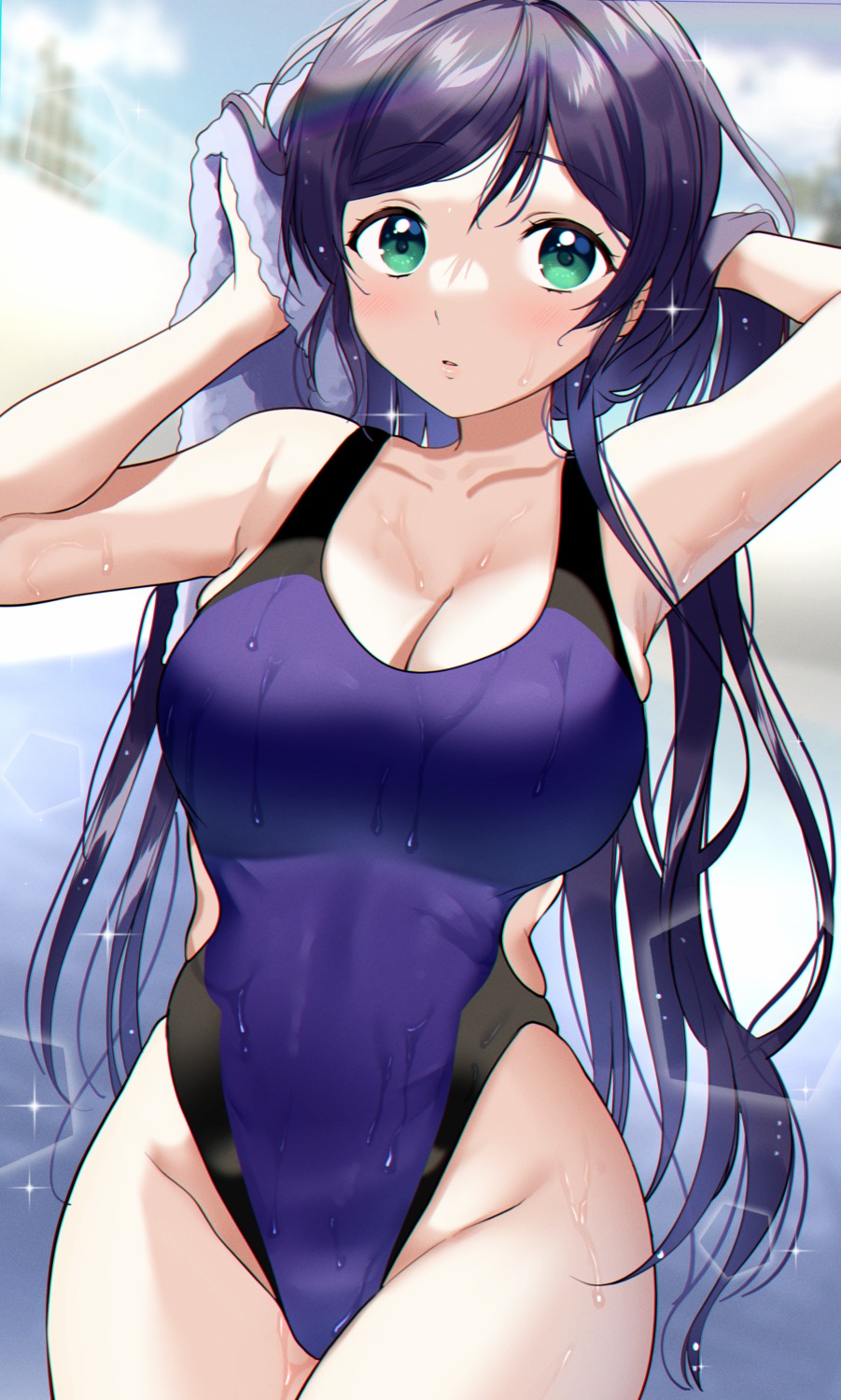 cleavage kazepana love_live! swimsuits toujou_nozomi