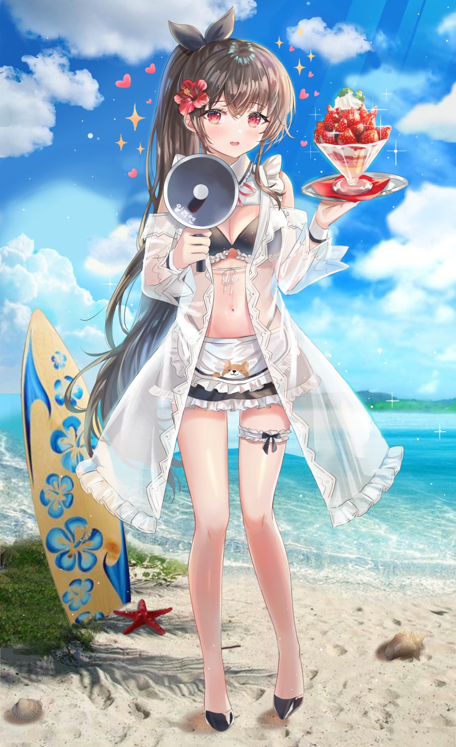 arme_(cgsy7484) bikini cleavage garter li_rien maid open_shirt photo see_through swimsuits wet