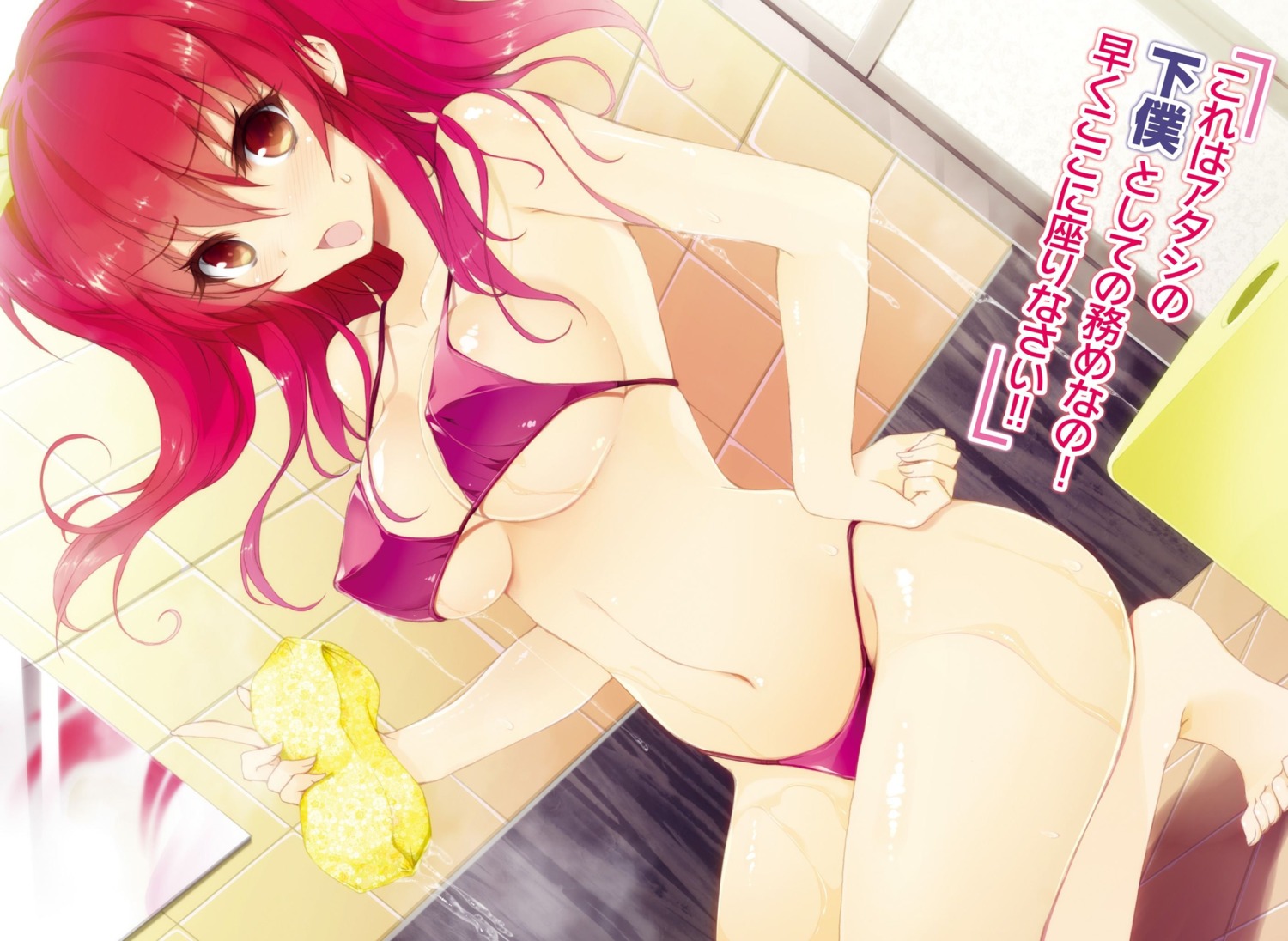 bathing bikini erect_nipples rakudai_kishi_no_cavalry stella_vermillion swimsuits wet won_(az_hybrid)