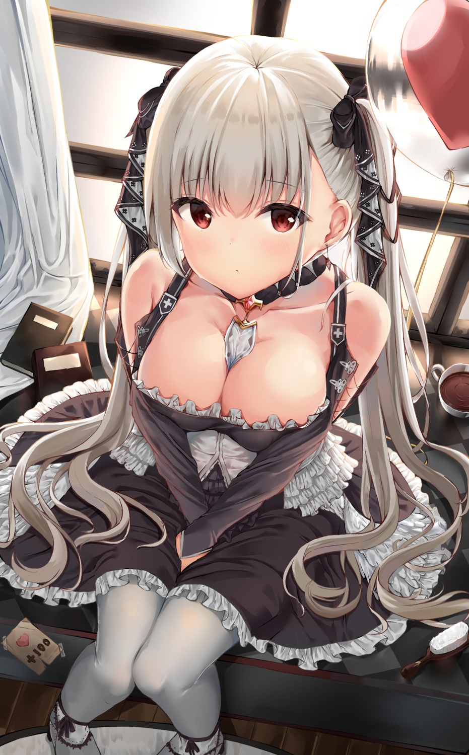 azur_lane bachibachi_(tisen) cleavage formidable_(azur_lane) gothic_lolita heels lolita_fashion no_bra