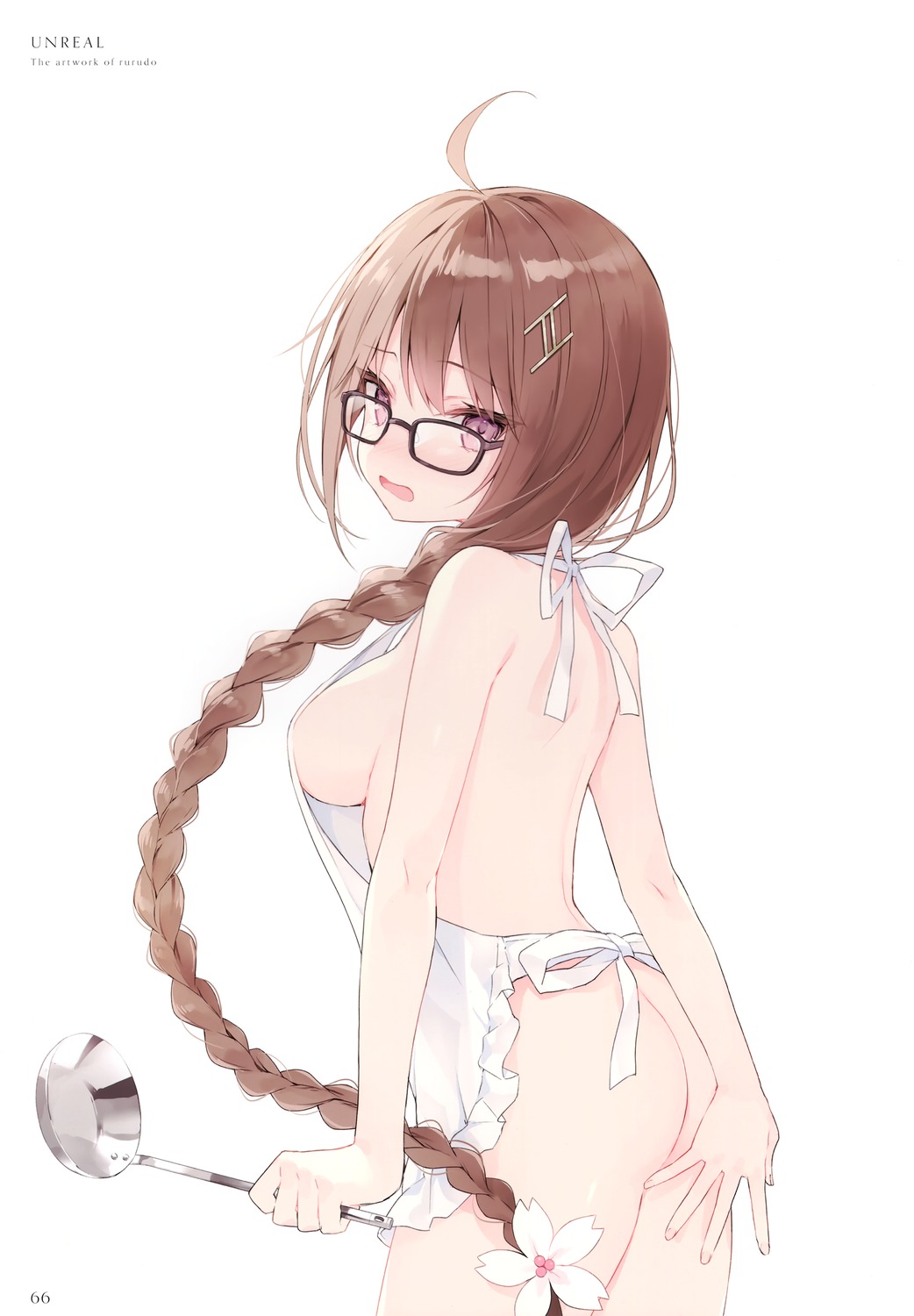 ass megane miyamoto_sakura miyamoto_sakura_ga_kawaii_dake_no_shousetsu. naked_apron rurudo