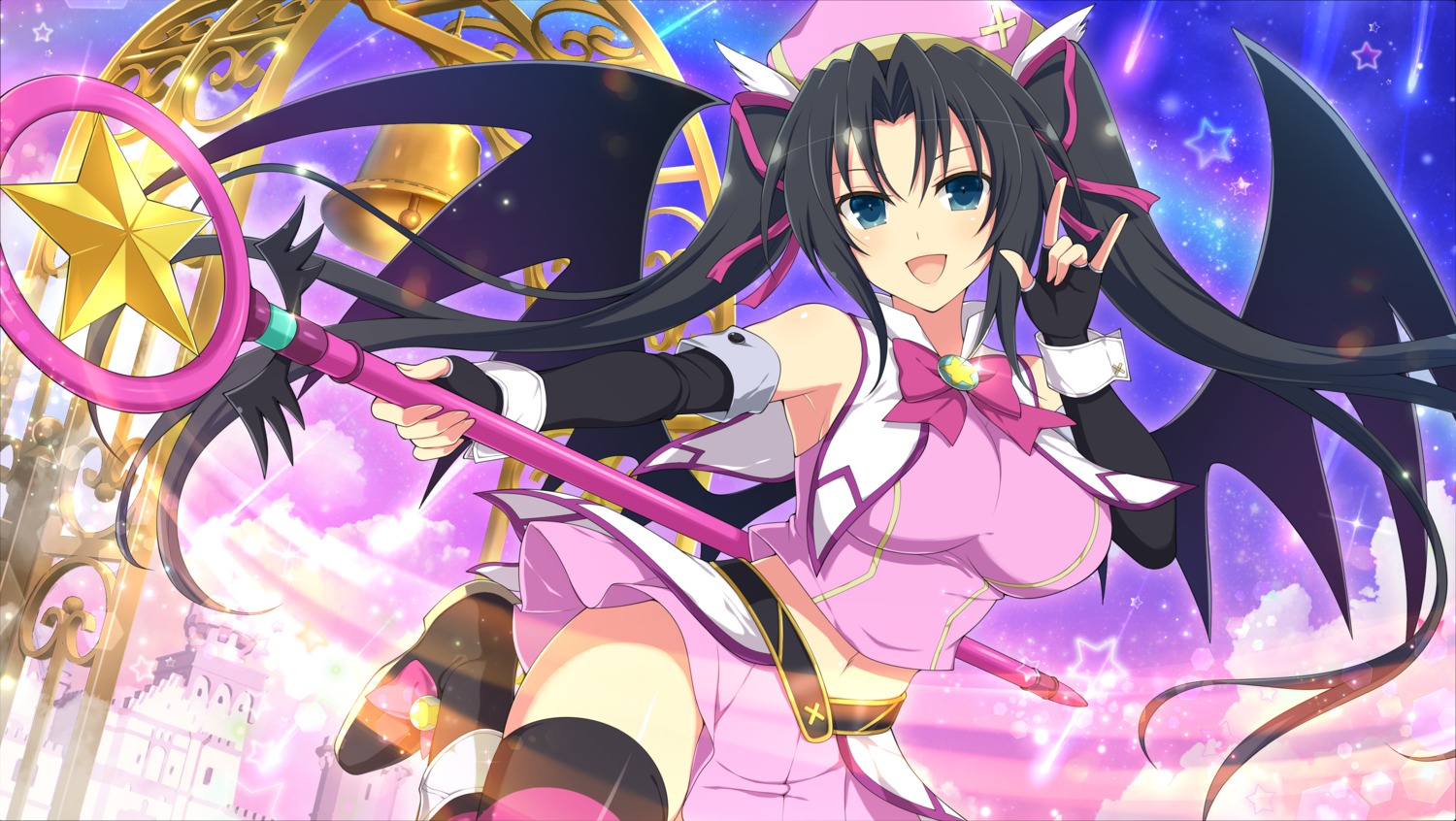 animal_ears cosplay highschool_dxd ikaruga senran_kagura senran_kagura:_new_link serafall_leviathan tagme thighhighs weapon wings