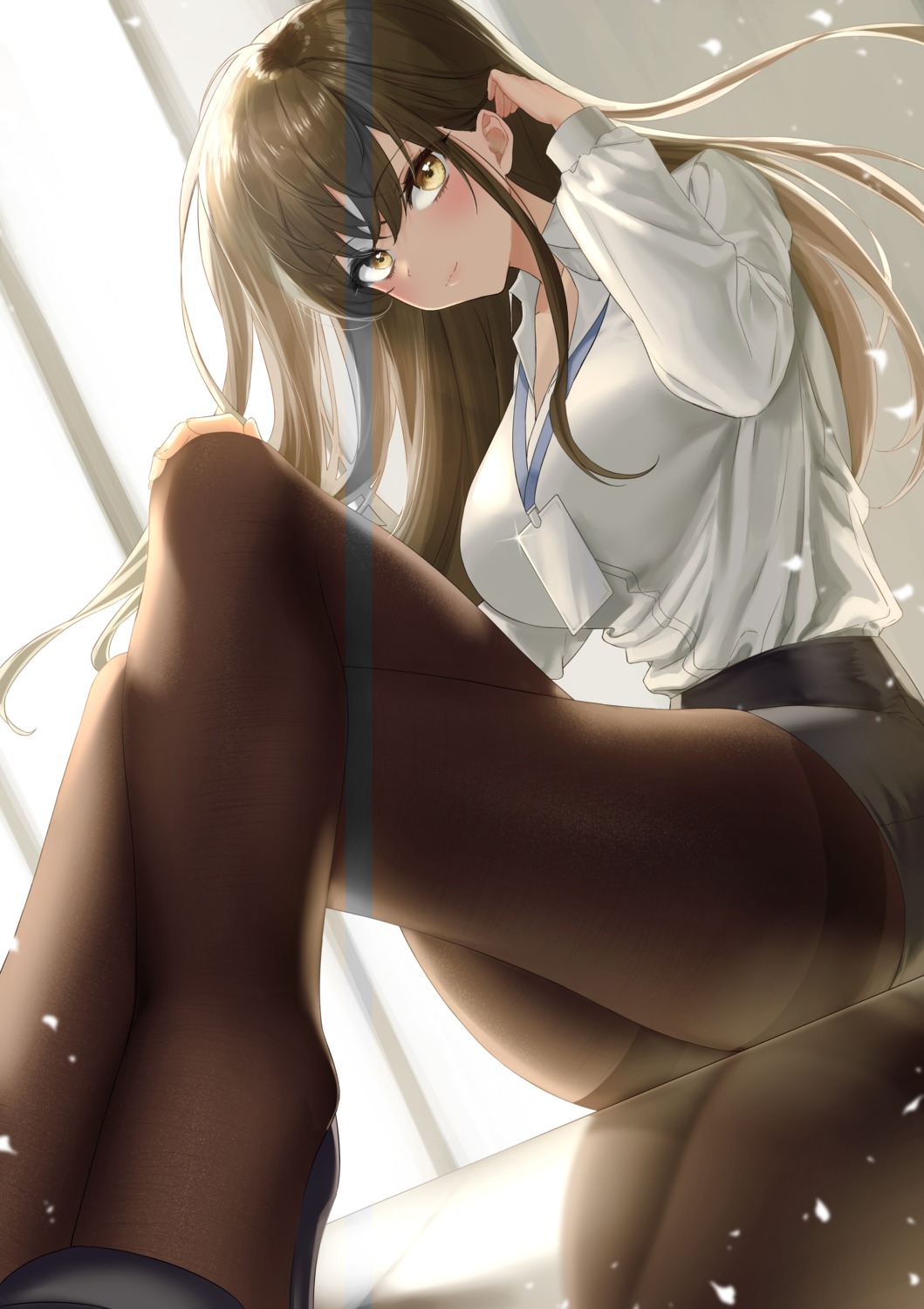 dress_shirt ming_(user_arcn7324) pantyhose