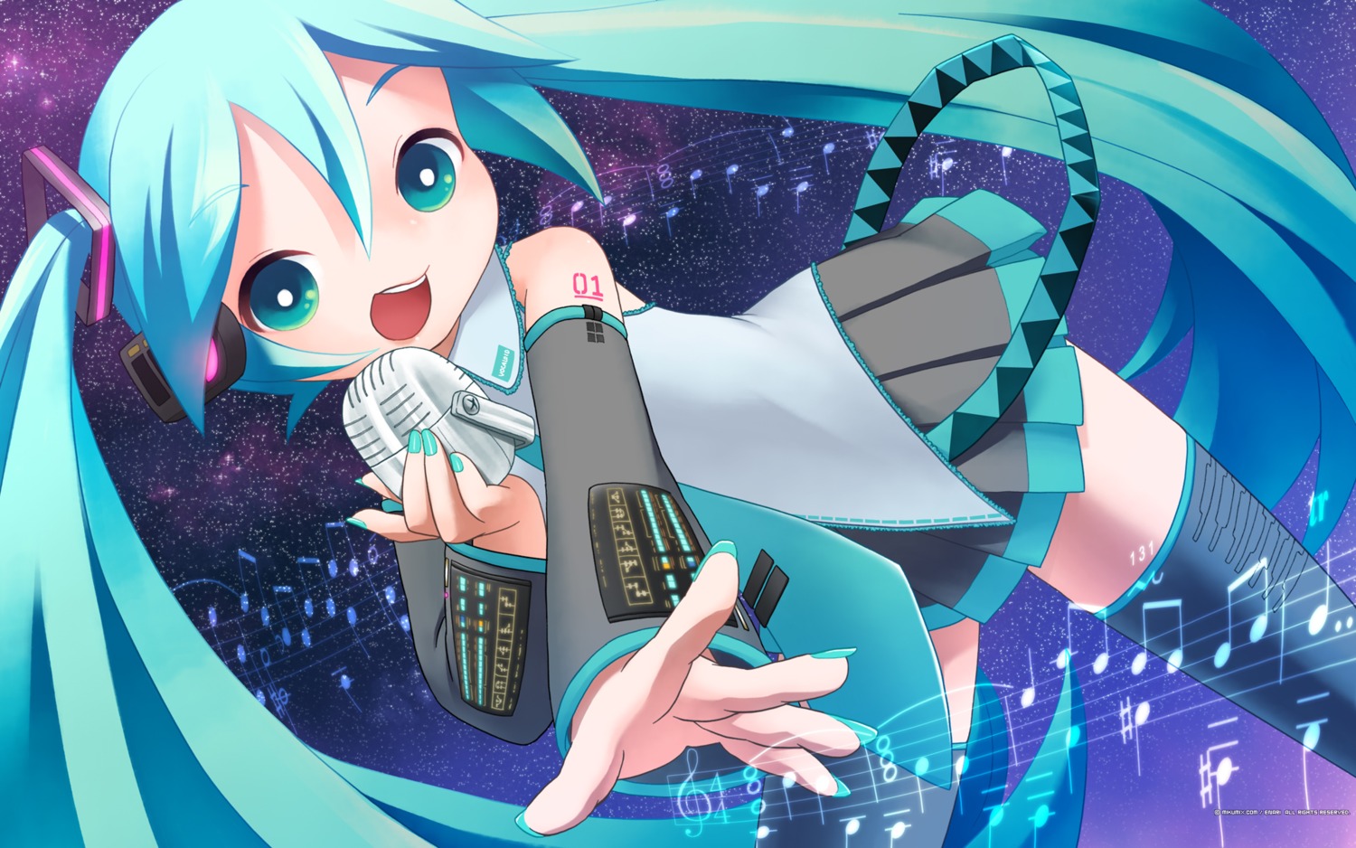 enari hatsune_miku thighhighs vocaloid wallpaper