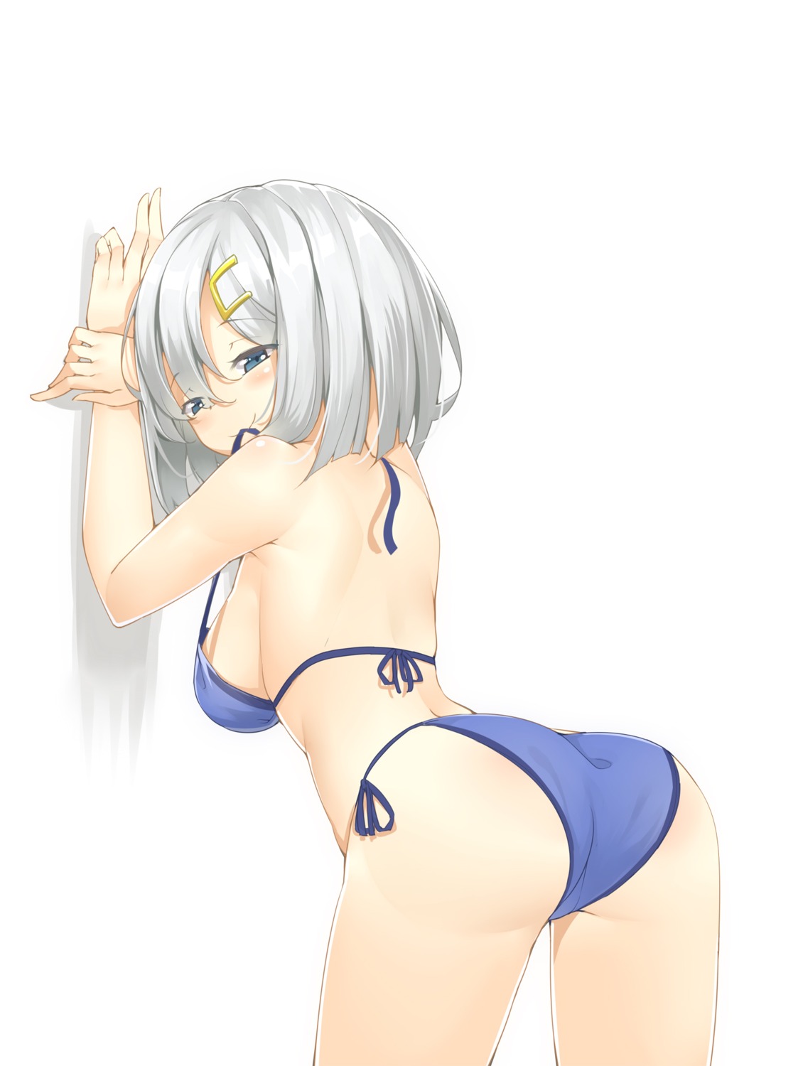 ass bikini hamakaze_(kancolle) kantai_collection ootsuki_momiji swimsuits undressing