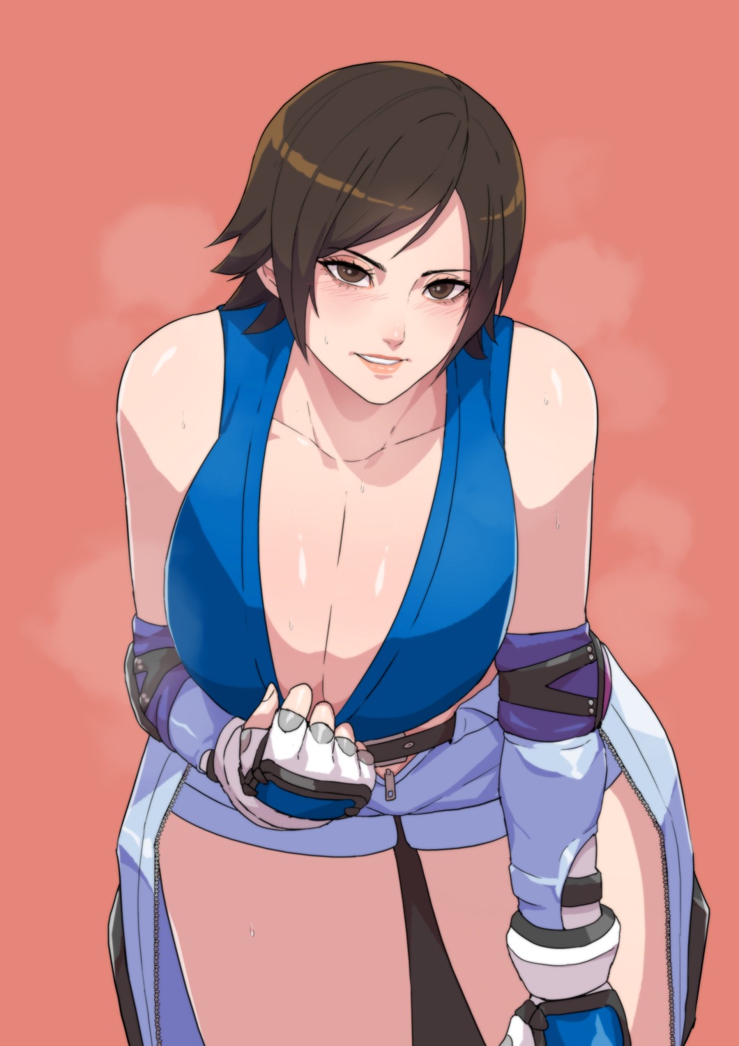 cirenk cleavage kazama_asuka no_bra tekken undressing