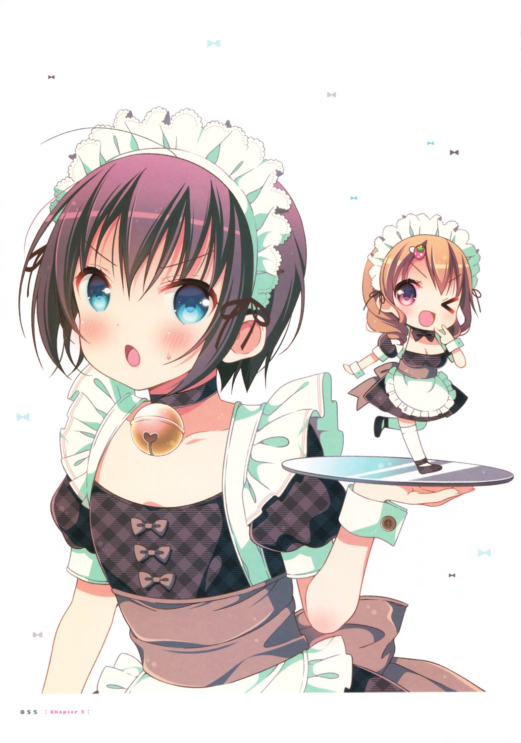 chibi cleavage maid mitsuki_(mangaka) watashi_no_tomodachi_ga_sekaiichi_kawaii