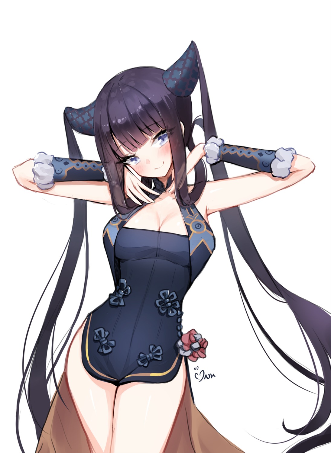 ankkoyom asian_clothes cleavage fate/grand_order horns yang_guifei_(fate/grand_order)