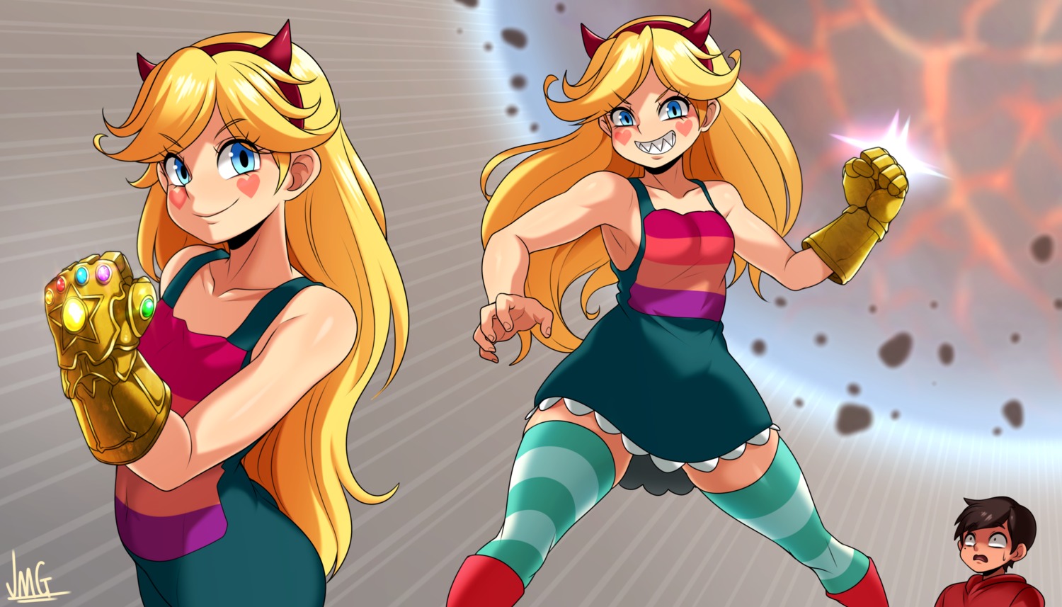 armor horns jmg marvel star_butterfly star_vs._the_forces_of_evil thighhighs