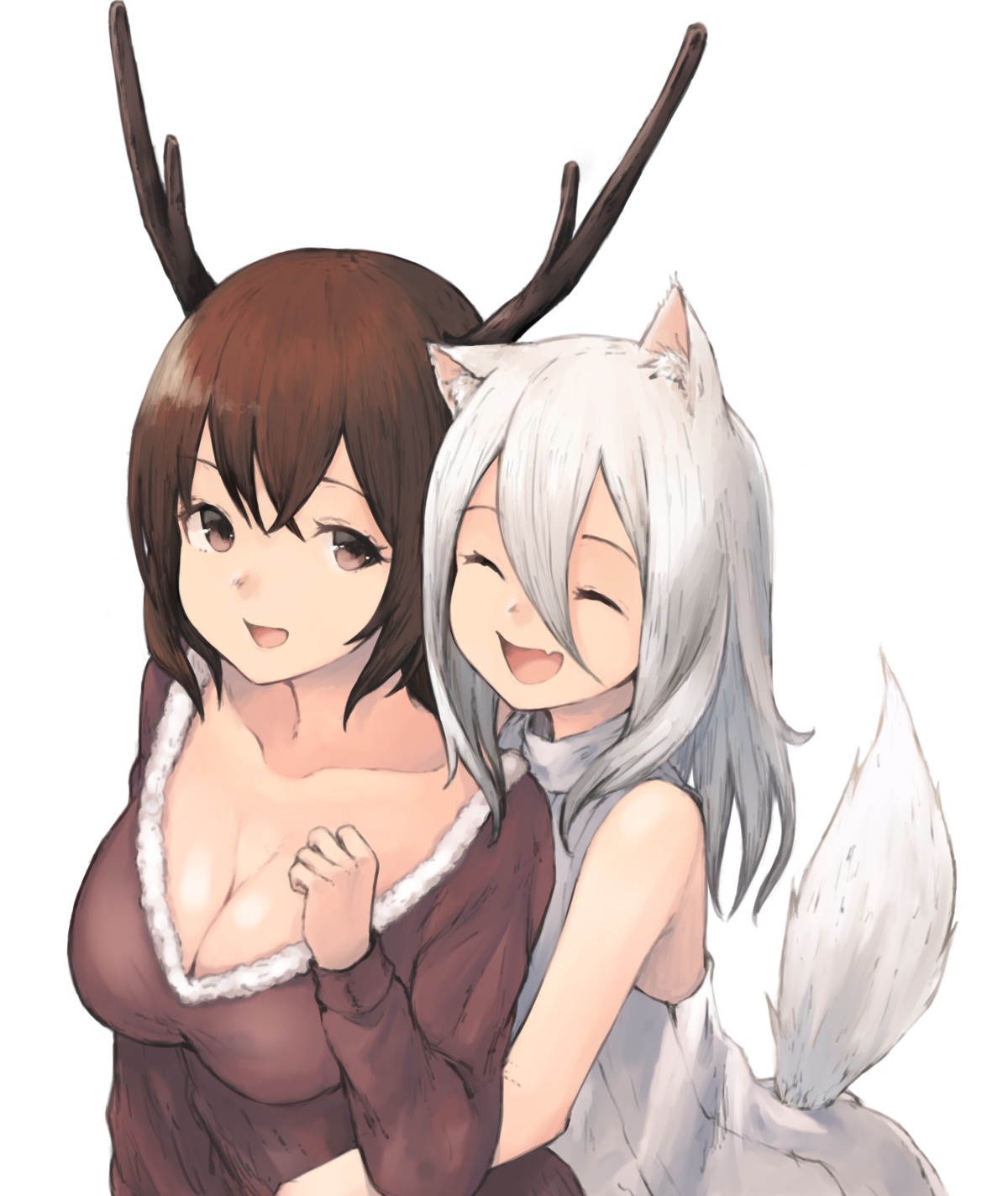 animal_ears cleavage horns koretsuki_azuma tail